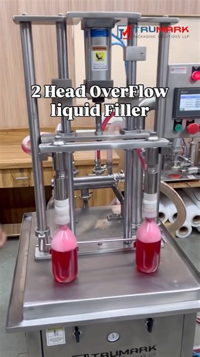 TruMark | Filling machinery | Mumbai on Instagram: "The TRUMARK 2-Head Overflow Liquid Filling Machine is designed for high-foamy and free-flowing liquids like phenyl, sanitizers, and liquid soap. Built with SS-304 stainless steel, adjustable filling nozzles, and “No Bottle – No Fill” automation, the machine delivers hygienic, spill-free, and consistent filling. It ensures uniform fill levels, minimal foaming, and zero spillage using the overflow filling principle, making it ideal for beverage, 