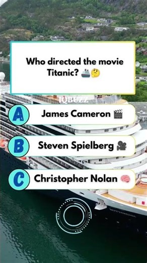 🎬 “Blockbuster movie!”🚢 “Titanic!”who directed the movie Titanic #amercia #usa #usaquiz