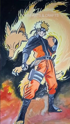 Naruto & Fox (Kurama) Drawing Step by Step #shorts