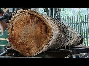 Spectacular sawing techniques in log processing || sawmill
