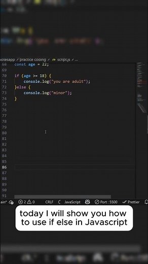 If-Else in JavaScript 🤯 | Stop Getting Confused! #shorts #coding #codingagame #codingasmr