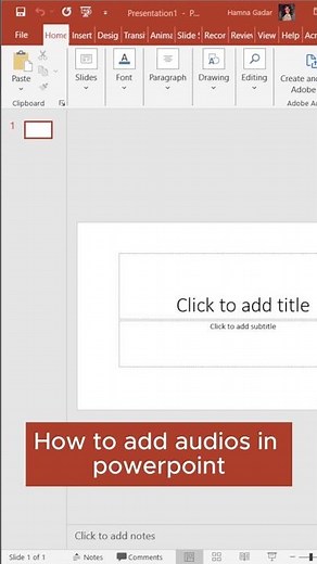 How to add Audios in Powerpoint #powerpoint #shorts