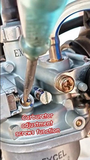 Carburetor adjustment screws function #trending #carburatore