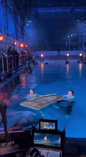 "The Floating Door Scene | Freezing Water Tank BTS #titanic #movie #fblifestyle | Studio Insider