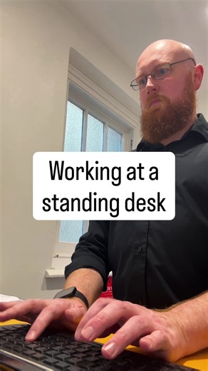 POV: Working at a standing desk. Making @Fish56Octagon proud hopefully! 😅 Anyone else’s guilty pleasure the Kevin and Perry Go Large soundtrack?