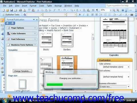 Publisher 2003 Tutorial Viewing the Publisher Task Pane Training Lesson 1.3