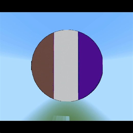 🟣 Purple White Circle Logo Pixel Art in Minecraft! 🎨