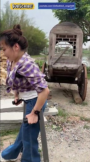 Polio girl walking with crutches #polio #paraplegic #disability