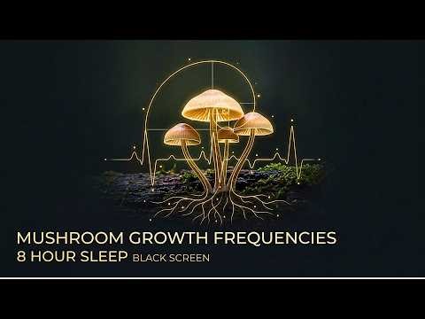 8 Hours of Mushroom Music | Fungi Growth Frequencies for Deep Sleep & Healing (Black Screen)
