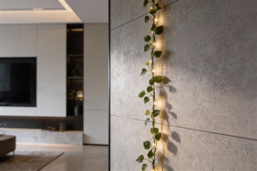 Minimalist Watermelon Leaf LED String Lights – Battery Powered Greenery Garland for Modern Home Decor - Etsy