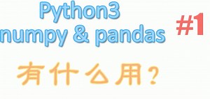 numpy教程 pandas教程 Python数据科学计算简介