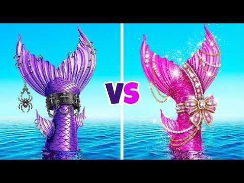SOFT vs EMO Mermaid ✨ Mermaid Room Makeover Challenge
