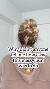 Easiest messy bun hair tutorial! Great for medium and long hair #messybun #messybuntutorial #highbunhairstyle | Lainey Ostrom
