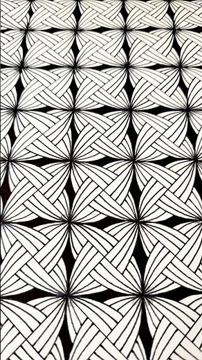 Doodle tutorial for beginners, Easy zentangle, Easy pattern, Step by step zentangle design.