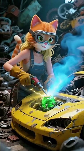 🤯🐾 Transformers Battle! The cat fights evil and promotes good! #cat #ai #story #kitten #shorts