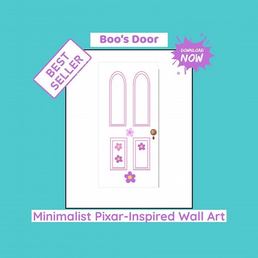 Monsters Inc. Nursery Print: Boo's Door Minimalist Art (digital Download) - Etsy