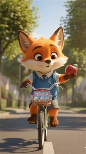 The little fox first entered school #funny #cartoon
