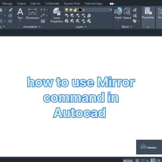 how to use Mirror command in auto cad #autocad #cadmaster #cad #student #architecture #shorts