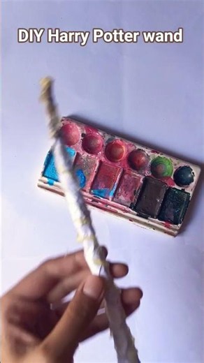 DIY harry potter wand idea from waste papers and wooden stick #diy #harrypotter #wand #craft