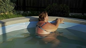 Woman Overweight Relaxing Pool Summer 4k Stock Footage Video (100% Royalty-free) 1087762349 | Shutterstock