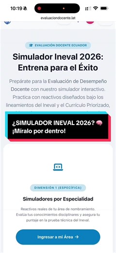 Simulador INEVAL 2026: práctica completa para fase 1 y especialidades