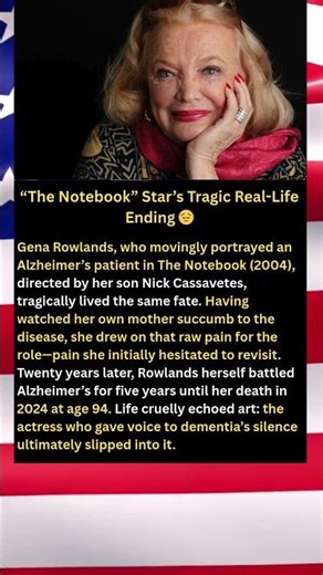 “The Notebook” Star’s Tragic Real-Life Ending 😔 #shorts