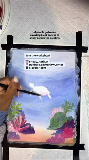This Friday, we paint a sea turtle underwater!