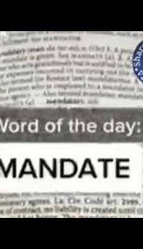 The Legal Definition of The Word "MANDATE"