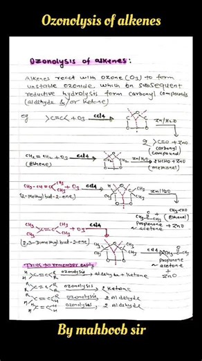 How Ozonolysis Splits Alkenes | Quick chemistry