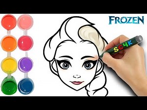 How to draw princess Elsa from the Frozen movie