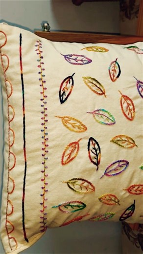 Complete Cushion Cover Hand Embroidery Project / #Shorts