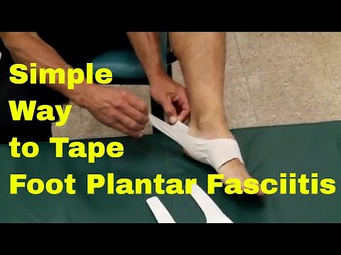 Simple Way To Tape & Stretch Foot Plantar Fasciitis. Quick Tape Review