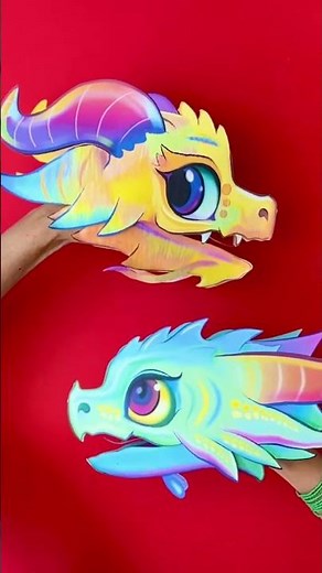 DIY Dragon puppet templates and tutorials from happythought.co.uk #happythought #dragon #puppets