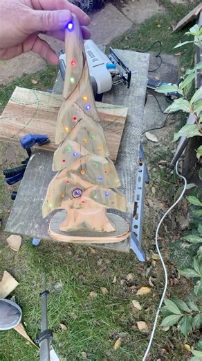 I Turned Wood Into a MAGICAL Christmas Tree! 🎄✨ #shorts #Christmas #Woodworking #ChristmasTree