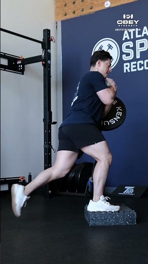 Landmine Zercher Reverse Lunge | Dr. Dave Strength x Obey Strength