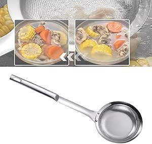 Fine Mesh 304 Stainless Steel Colander Spoon, 2025 New Skimmer Spoon Filte Grease Foam, Handheld Fry Oil Filter For Cooking Vegetable Strainer Foam, Oil Food Strainer Kitchen Gadgets (Small)