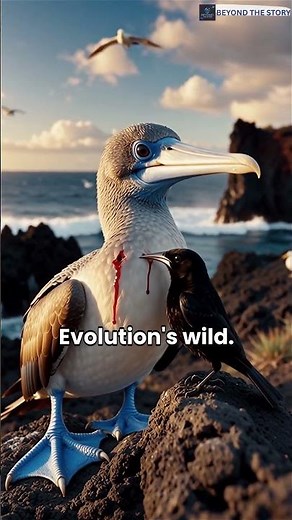 The Vampire Bird That Sucks Booby Blood! 🧛🐦 #VampireFinch #WeirdAnimals #GalapagosSecrets