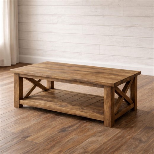 Farmhouse Coffee Table Plans DIY Rustic Build, Beginner Woodworking Easy PDF Download - Etsy