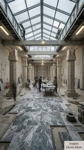 This Indoor Courtyard Looks Unreal #94 | Luxury Stone Column Design | Inspire Decor Ideas