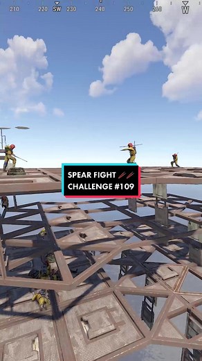 They fought with spears 😅 Could you win this?? 🤔 #rust #rustgame #rustpvp #rusttok #console #pc #pvp #fyp #fypシ #rustcases