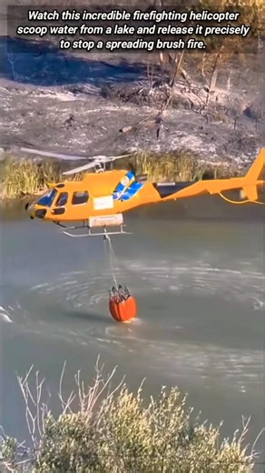 Amazing Firefighting Helicopter Dropping Water On A Wildfire