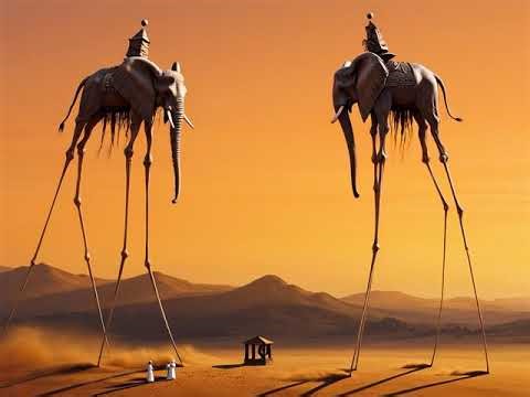 The Elephants by Salvador Dalí