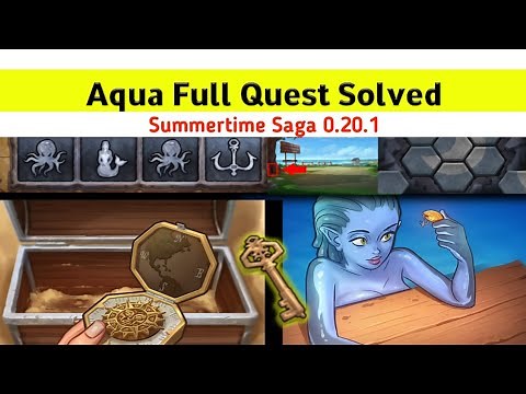 Aqua Full Walkthrough Summertime Saga 0.20.1 || Find Golden Compass and treasure box