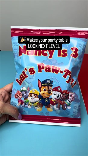 Boring party favors? 🥱 Not anymore 🐾✨ These Paw Patrol themed custom chip bags are a total hit at kids’ birthday parties! Personalized with your child’s name, age, and theme — because every detail matters 💙 Perfect for: 🎉 Birthday parties 🎁 Return gifts 📸 Aesthetic party tables 📩 DM to order ✨ Custom party favors made with love Now shipping available across Canada 🇨🇦 custom chip bags paw patrol party favors kids birthday party favors custom party favors personalized party favors kids bi