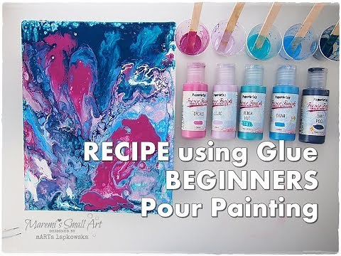Basic RECIPE Acrylic Pour Painting for BEGINNERS with CELLS ♡ Maremi's Small Art ♡