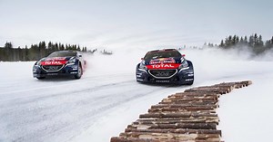 Seb Loeb en rallycross dans la neige suédoise