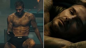 David Beckham sends fans into meltdown with steamy new BOSS ad - but eagle-eyed viewers can't help but question one bizarre moment