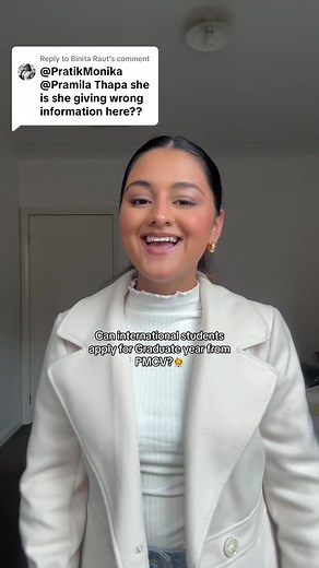 Can international students apply for Graduate year from PMCV?