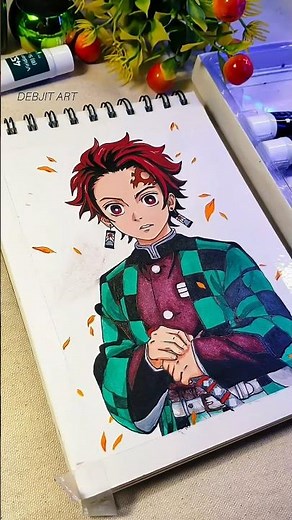 How to Draw Tanjiro Kamado (Demon Slayer)
