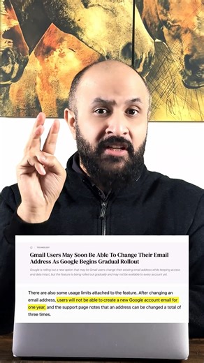 HojaoDigital on Instagram: "Hate your Gmail name? Google might have a solution 😳📧 Ever wished you could change your Gmail address without losing emails? 👀 Google is reportedly testing a feature that allows Gmail users to rename or add a new email address while keeping the old one active as an alias. ⚠️ Availability & limits may apply. Would you change your Gmail ID? 👇 Save this reel 📌 #GmailUpdate #TechReels #GoogleTips #DigitalLife #TechUpdates #ReelsPakistan ⚠️ Disclaimer This reel is sha